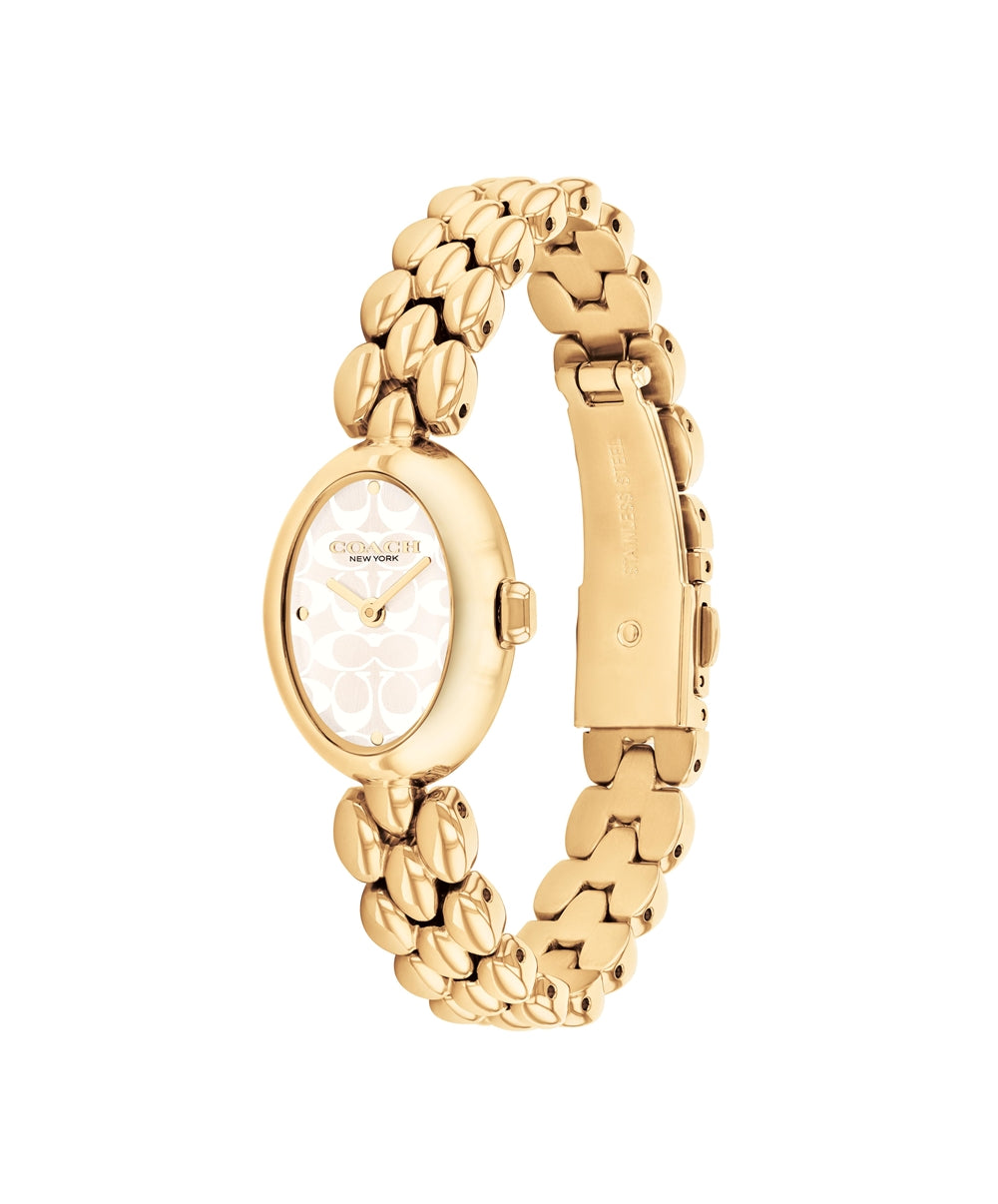 Coach Gold Sammy Oval Bracelet Watch