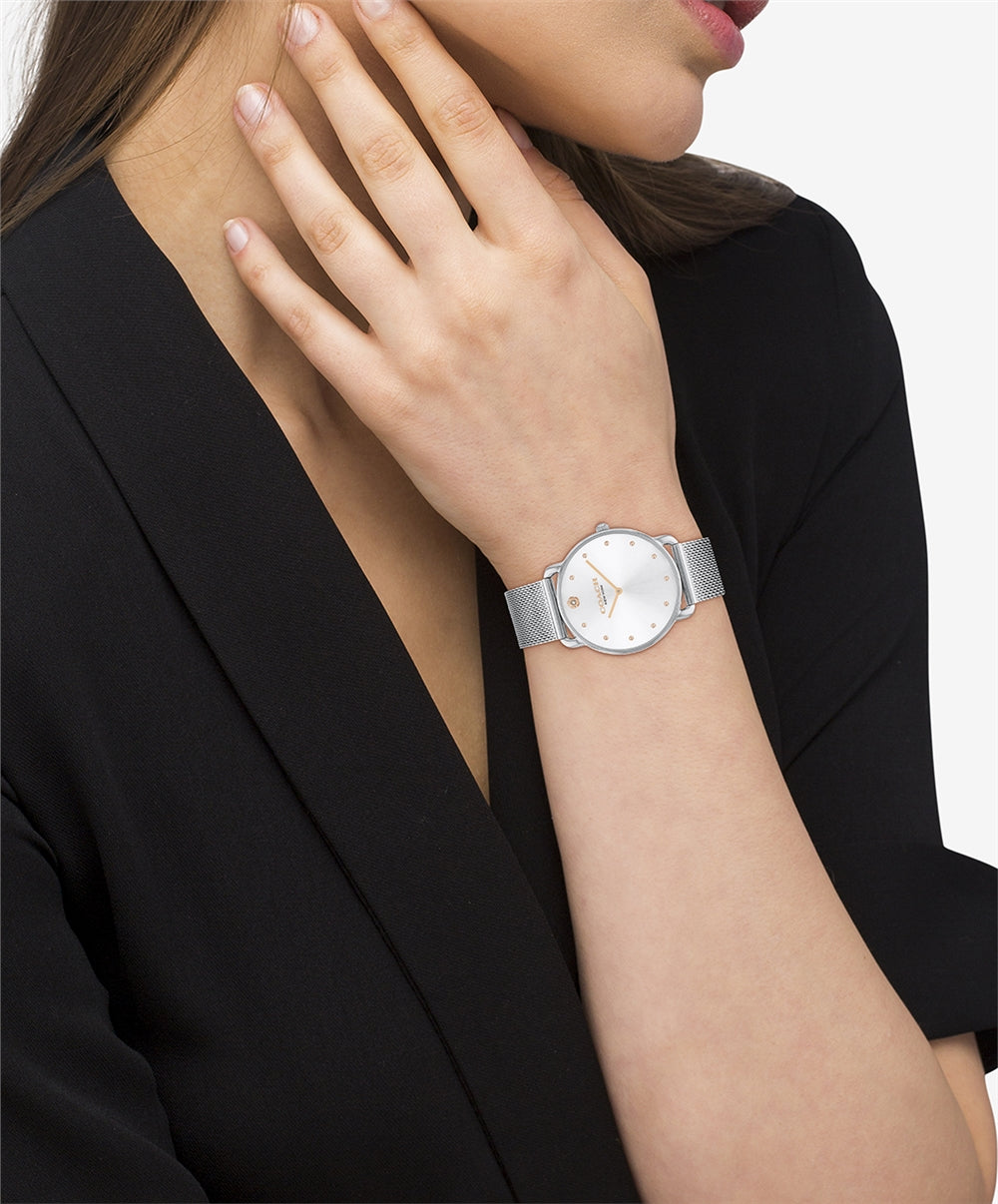 Coach Silver Elliot Mesh Watch
