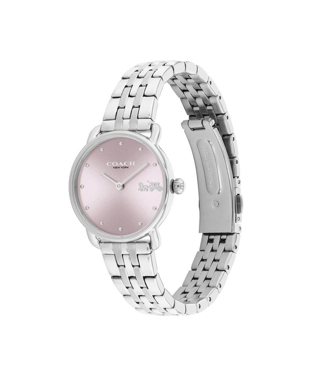 Coach Silver Pink Elliot Metal Watch