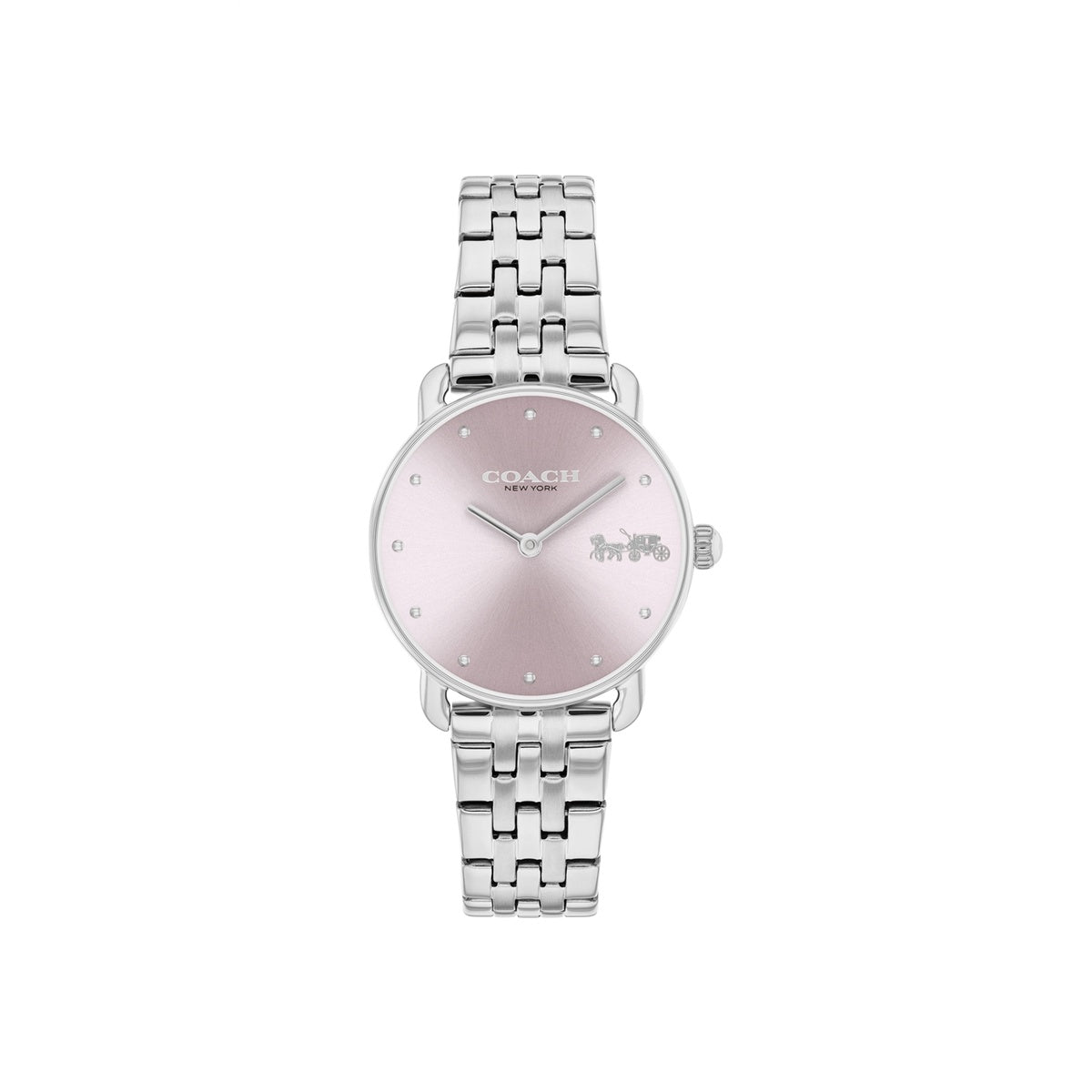 Coach Silver Pink Elliot Metal Watch