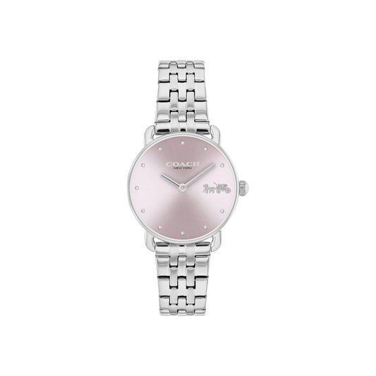 Coach Silver Pink Elliot Metal Watch