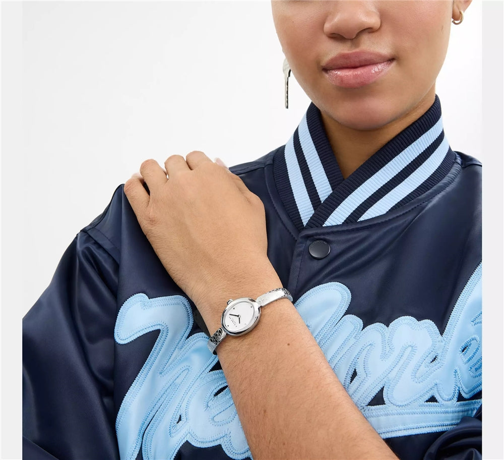 Coach Silver Sammy Oval Bangle Watch
