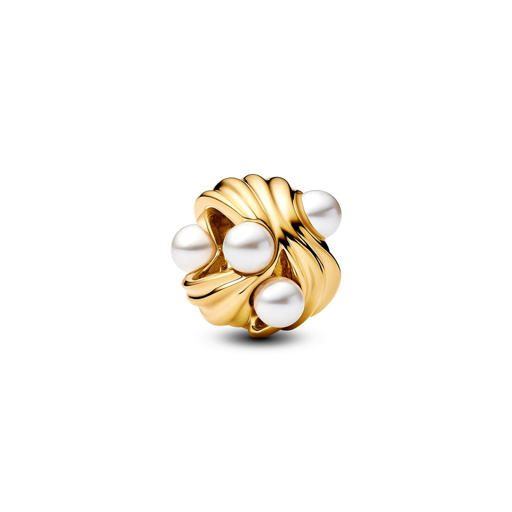 Pandora Gold Abstract Waves Charm