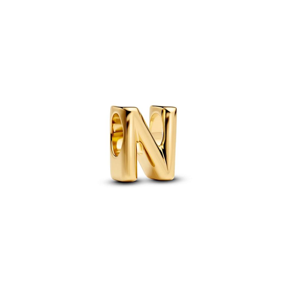 Pandora Gold Letter N Alphabet Charm