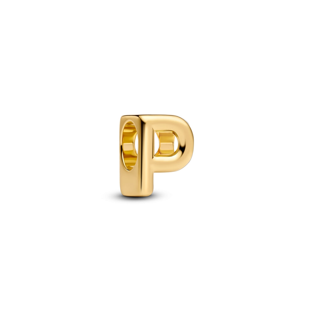 Pandora Gold Letter P Alphabet Charm