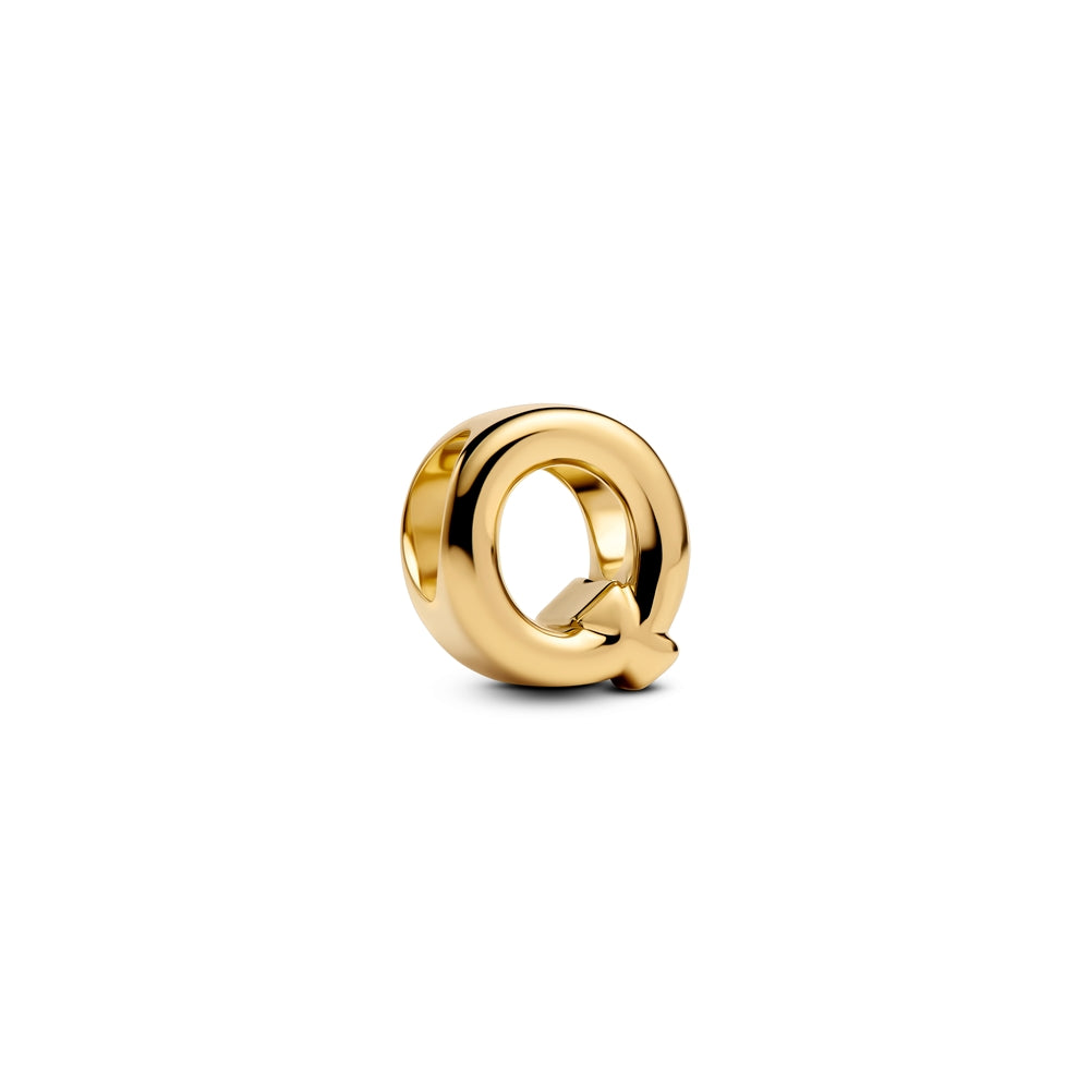 Pandora Gold Letter Q Alphabet Charm
