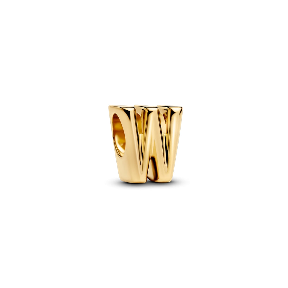Pandora Gold Letter W Alphabet Charm