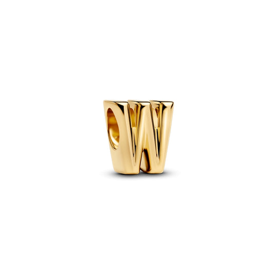 Pandora Gold Letter W Alphabet Charm
