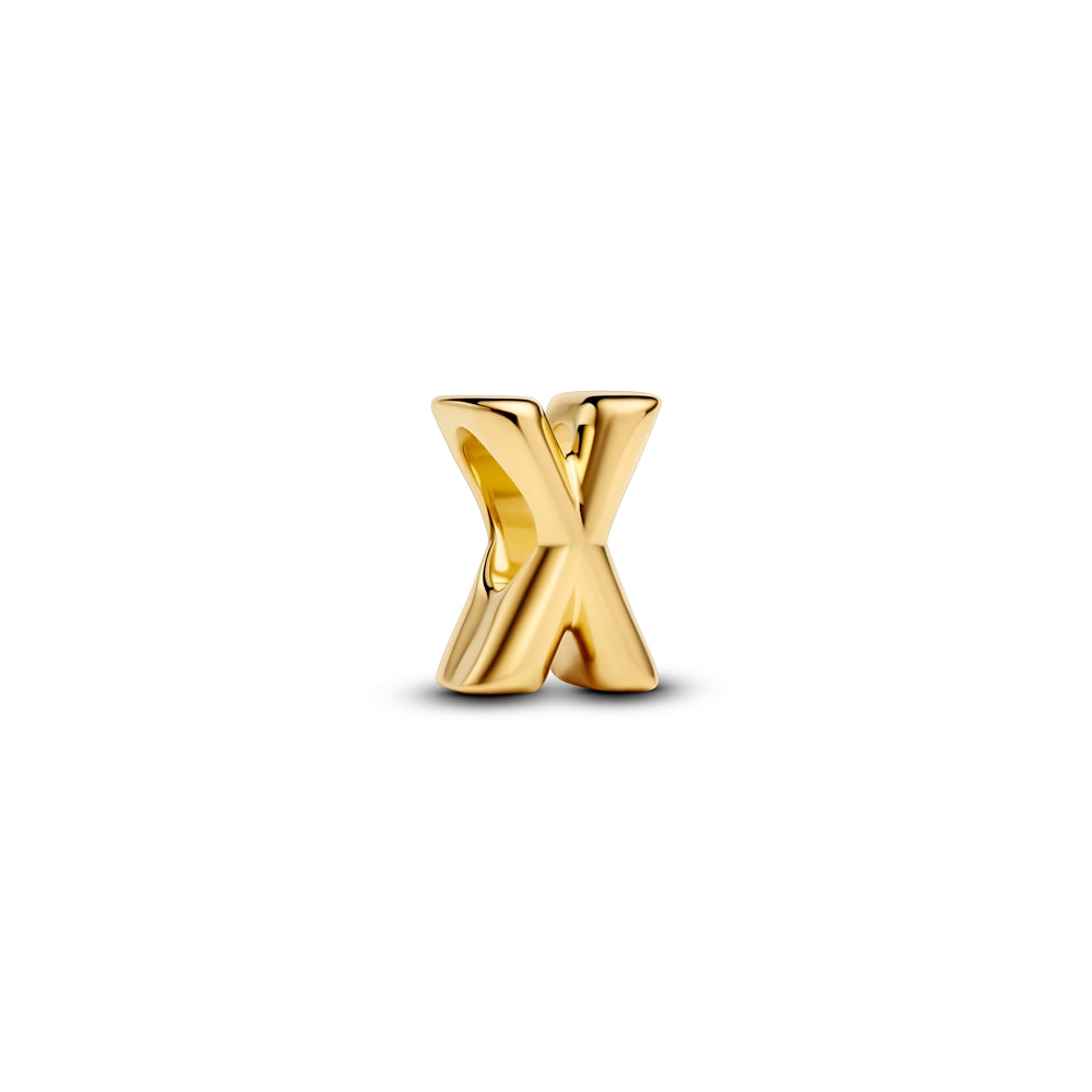 Pandora Gold Letter X Alphabet Charm