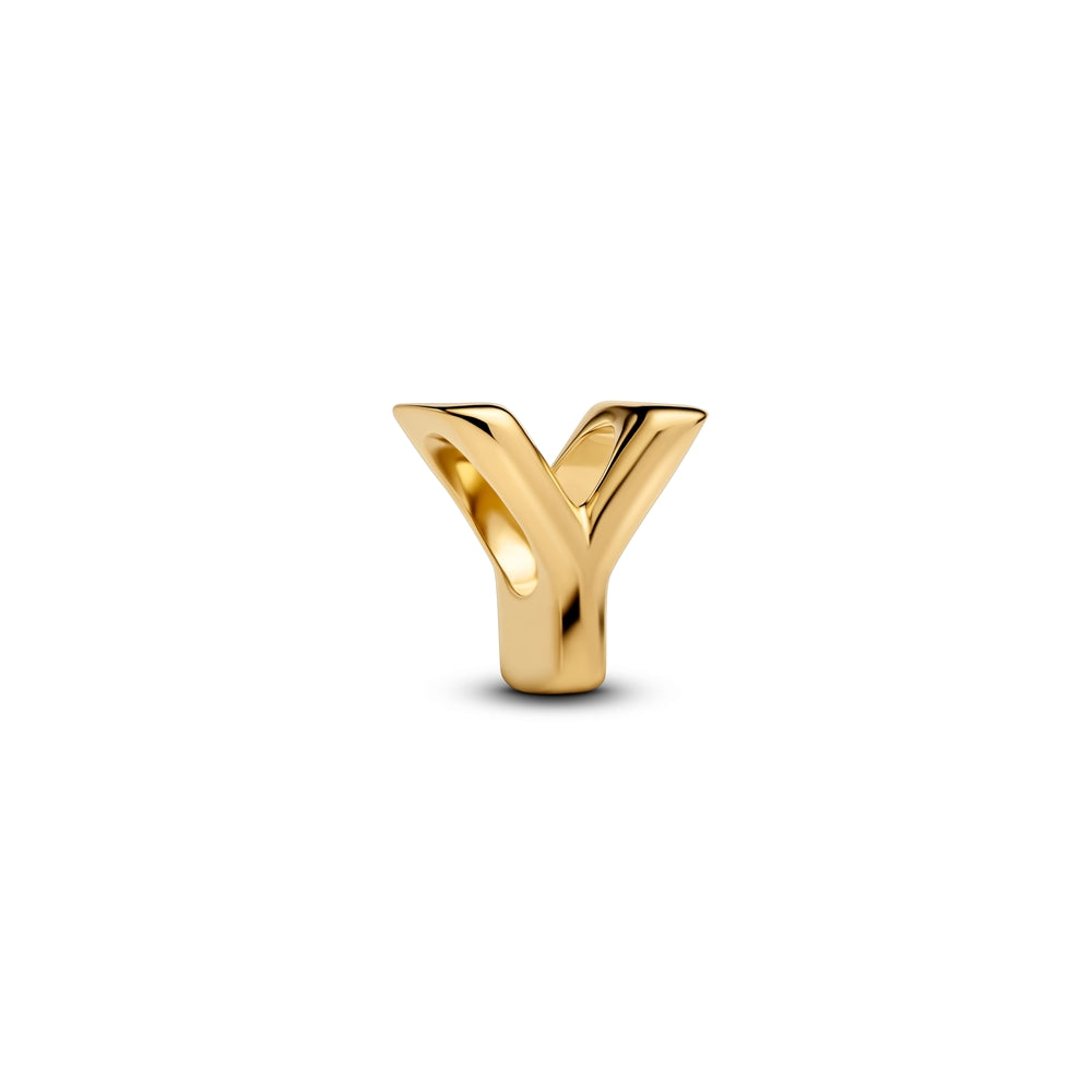 Pandora Gold Letter Y Alphabet Charm