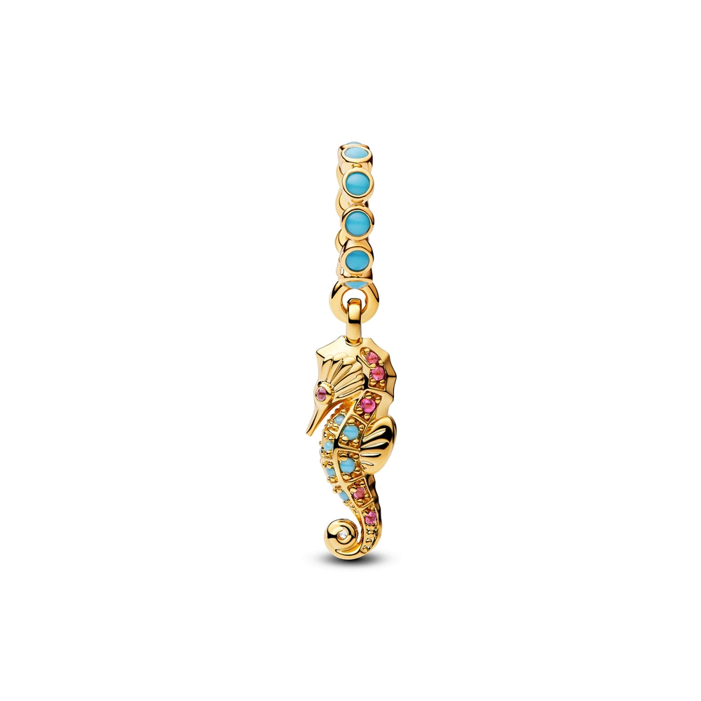 Pandora Gold Seahorse Dangle Charm