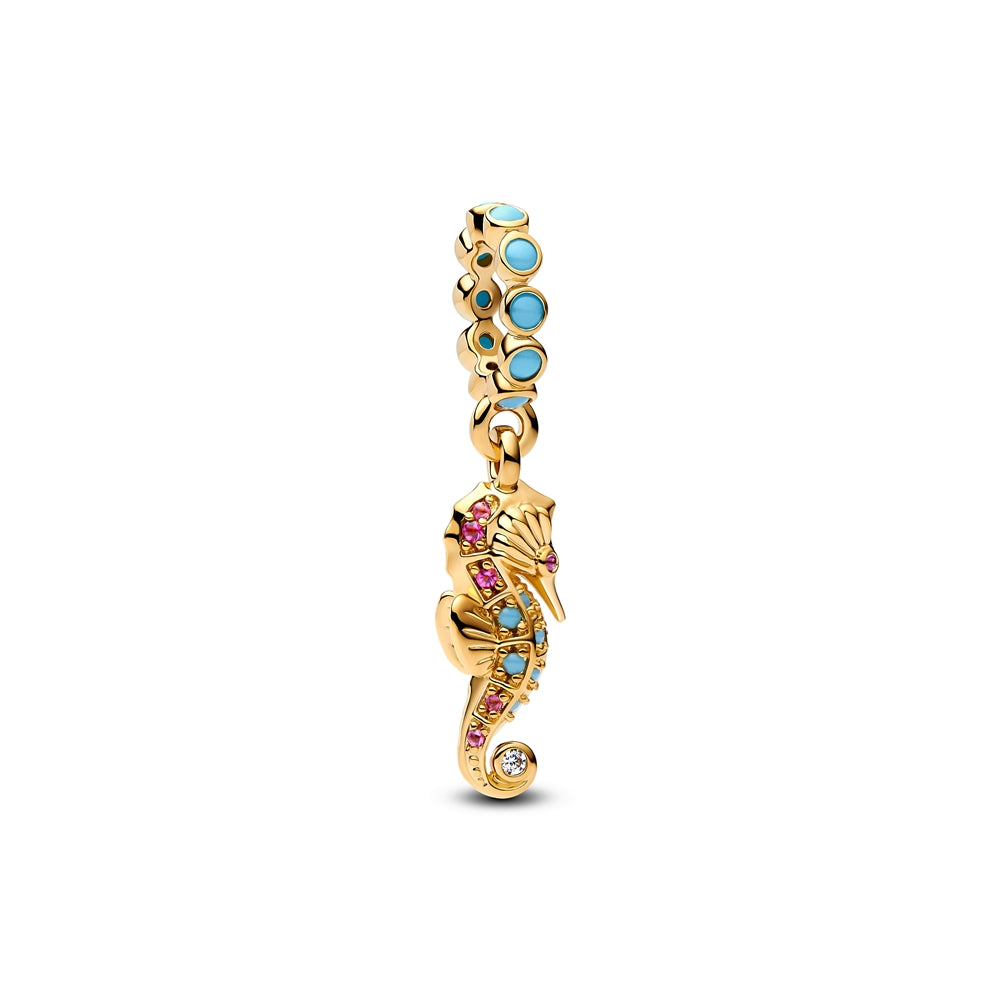 Pandora Gold Seahorse Dangle Charm