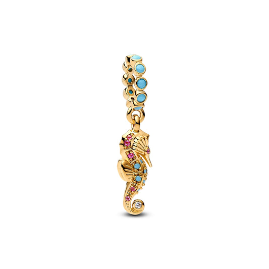 Pandora Gold Seahorse Dangle Charm