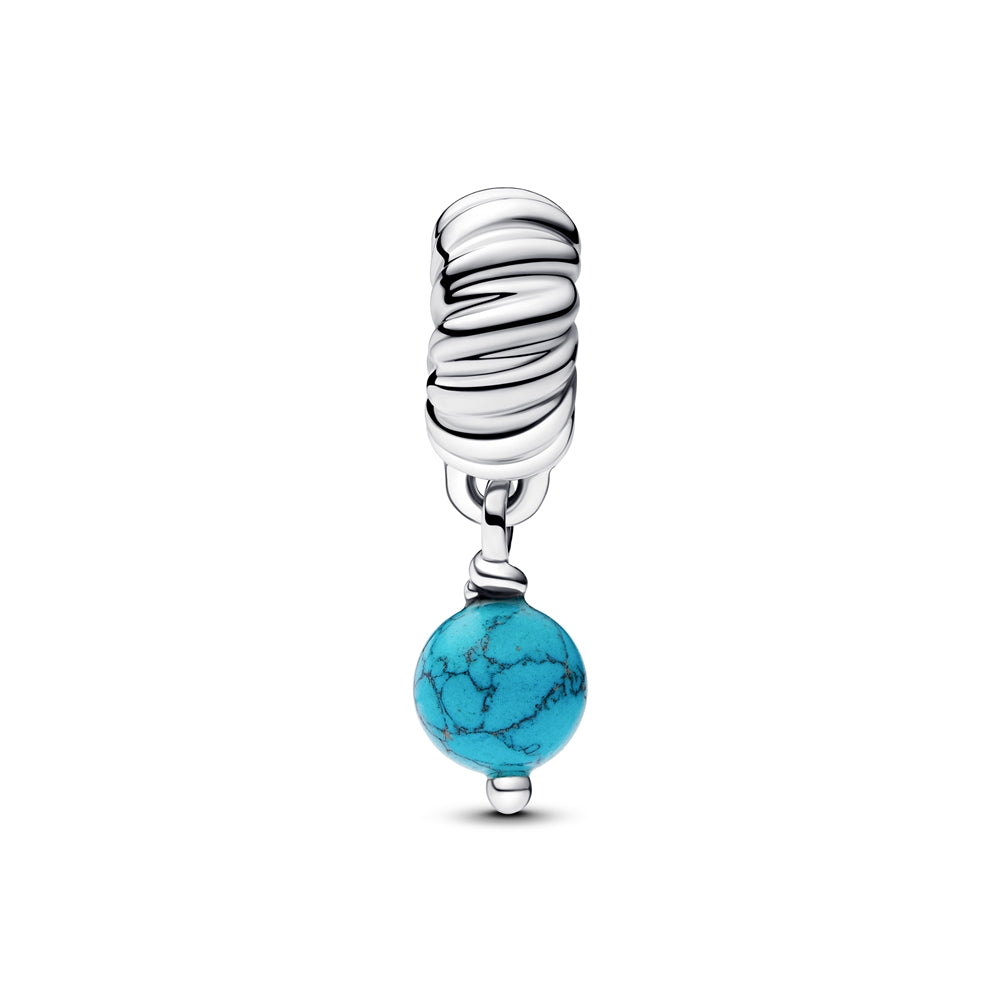 Pandora Silver Turquoise Dangle Charm