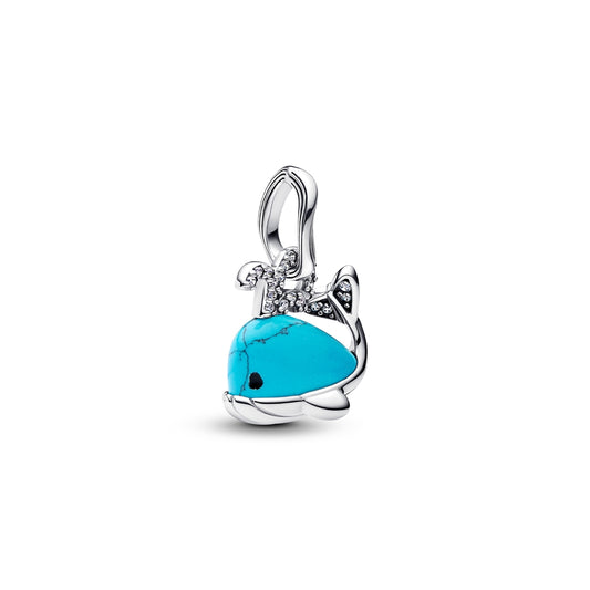Pandora Silver Turquoise Whale Dangle Charm