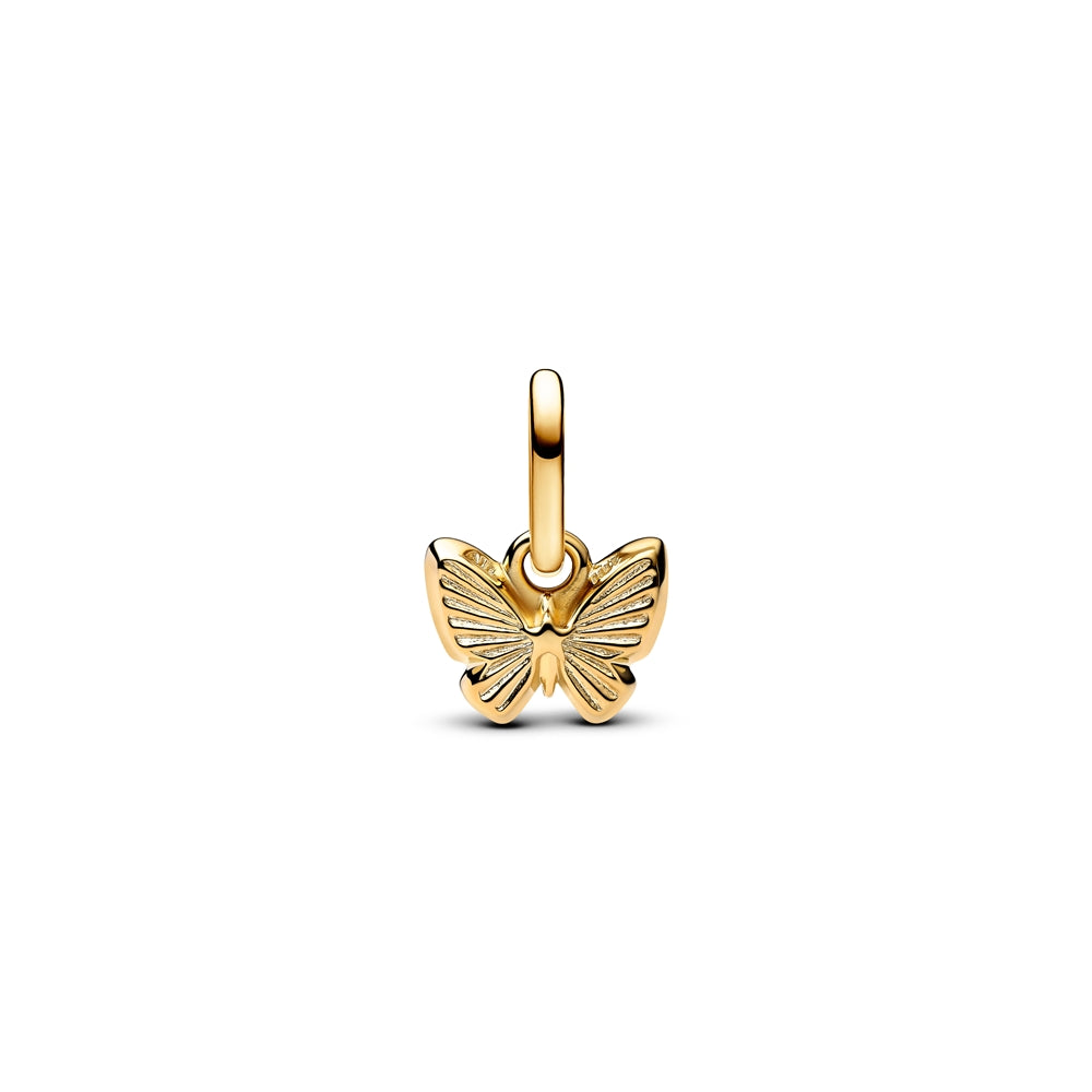 Pandora Gold Blue Butterfly Mini Dangle Charm