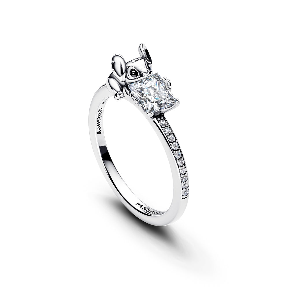 Pandora Silver Disney Stitch & Stone Ring