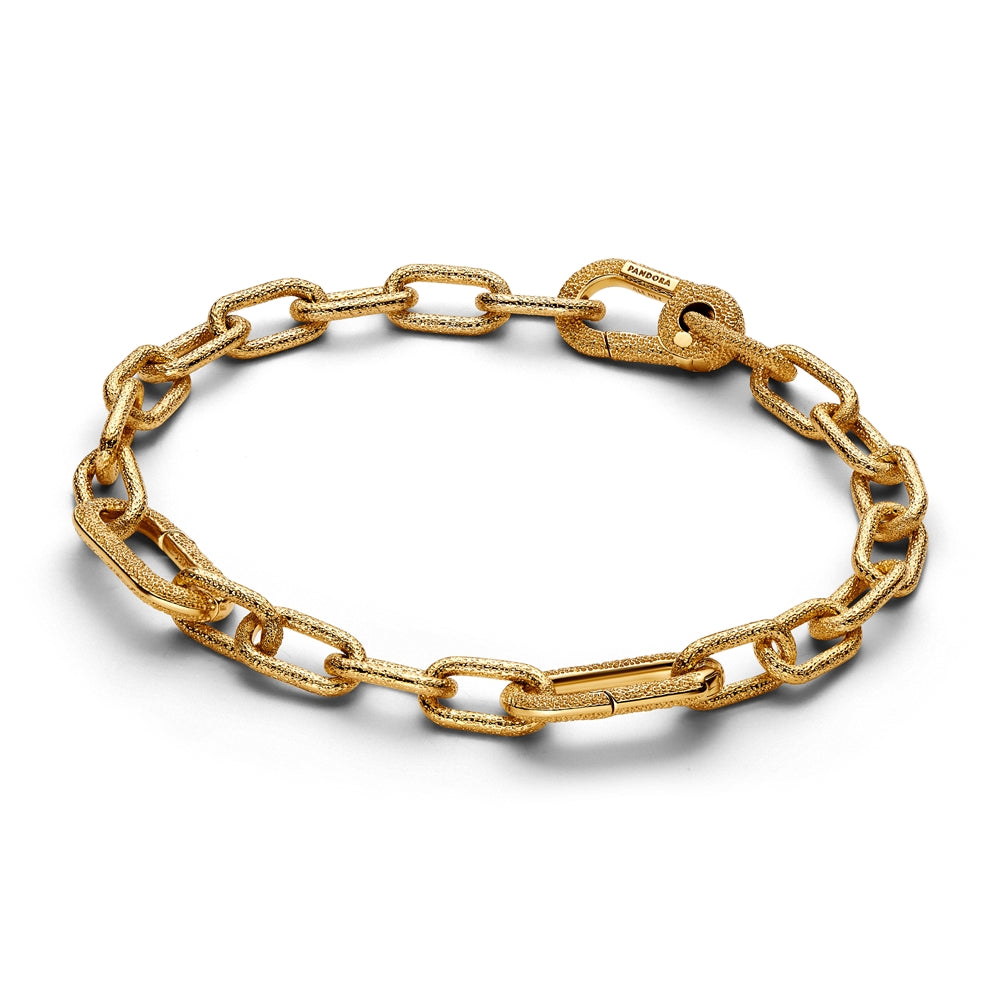 Pandora Gold Small-Link Textured Chain Bracelet