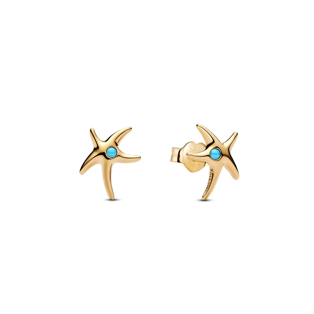 Pandora Gold Starfish Stud Earrings