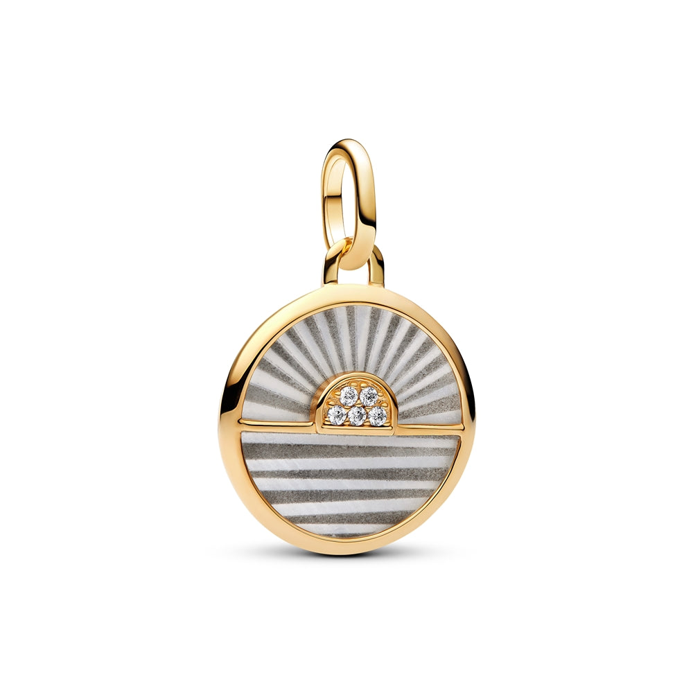 Pandora Gold Sunrise Medallion  Charm