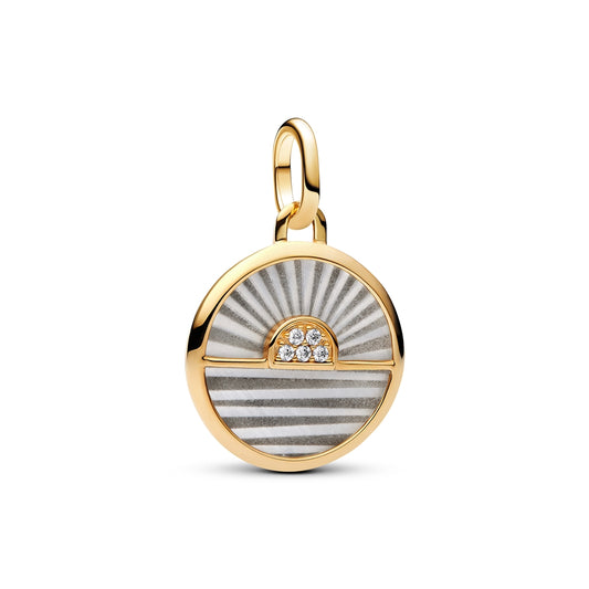 Pandora Gold Sunrise Medallion  Charm