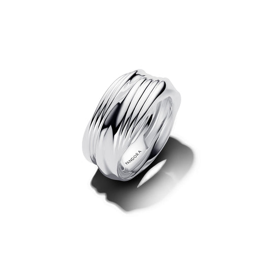 Pandora Silver Twisted Double Ring