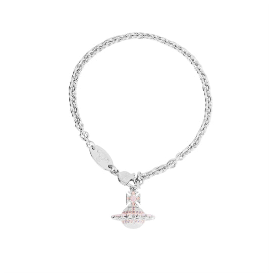 Vivienne Westwood Silver Jordana Pink Orb Bracelet