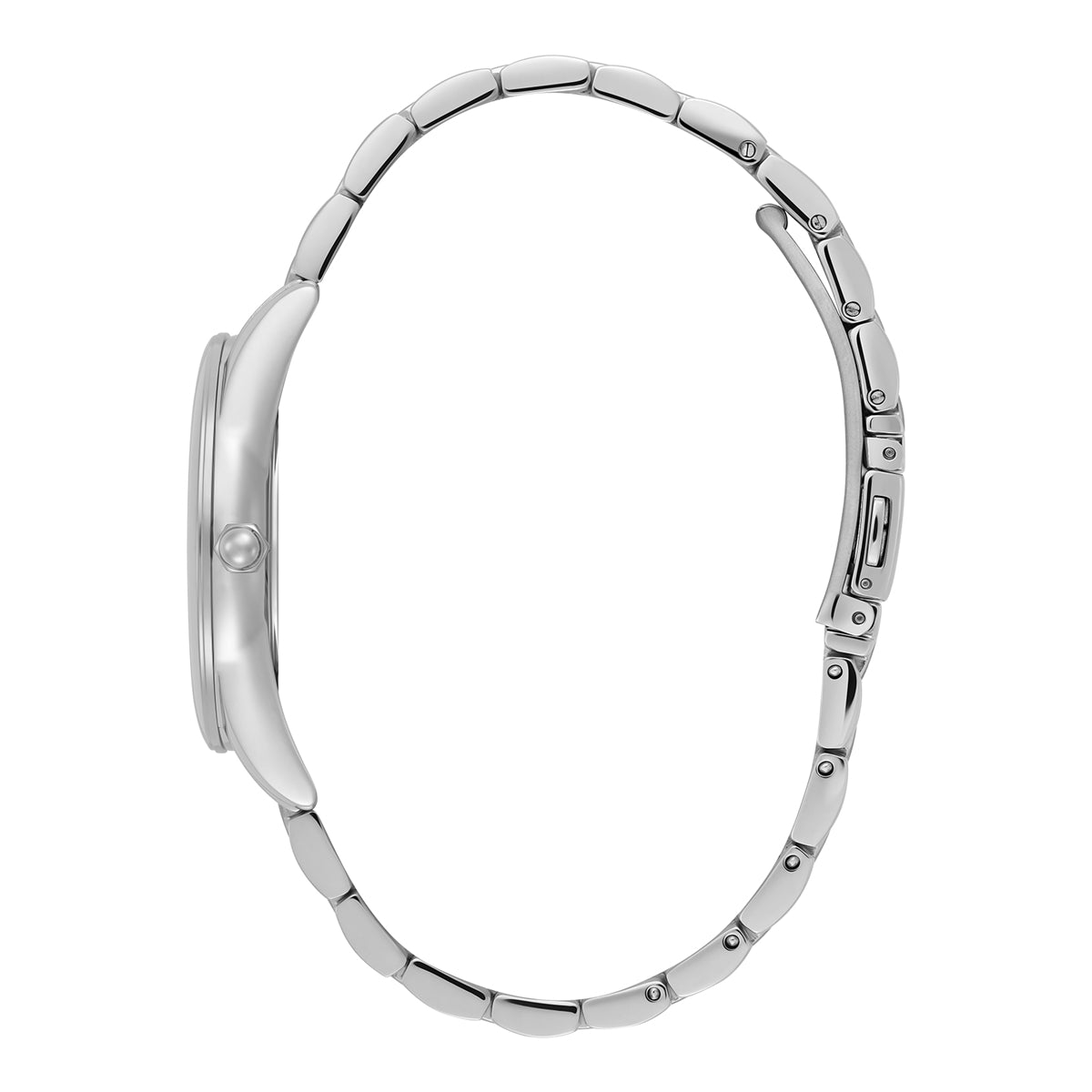 Olivia Burton Silver Glowful Pink Dial Watch