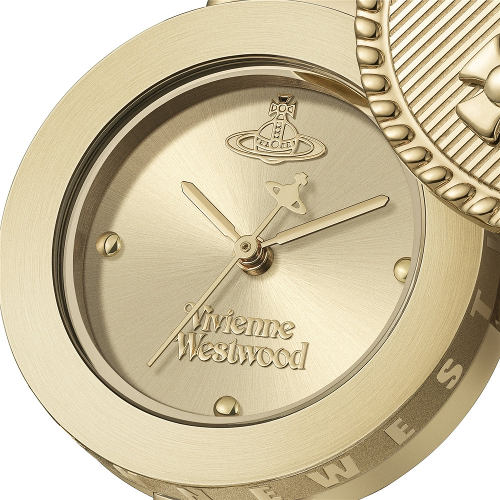 Vivienne Westwood Gold Orb Button Round Button Watch
