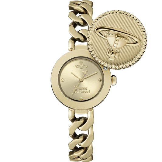 Vivienne Westwood Gold Orb Button Round Button Watch