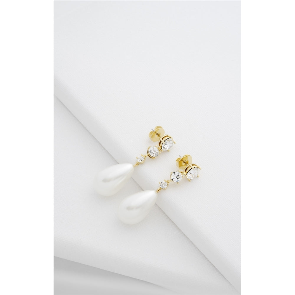 Ted Baker Gold Pearsti Pearl Statement Drop Earrings