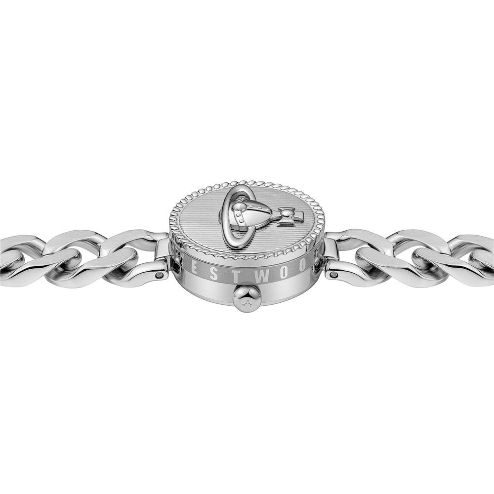 Vivienne Westwood Silver Orb Button Round Button Watch