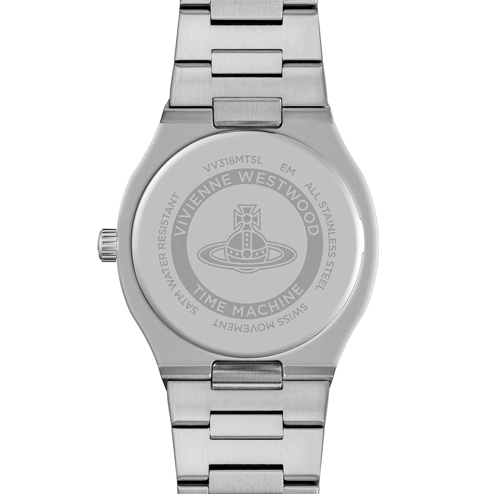Vivienne Westwood Silver Merton Peach Round Dial Watch