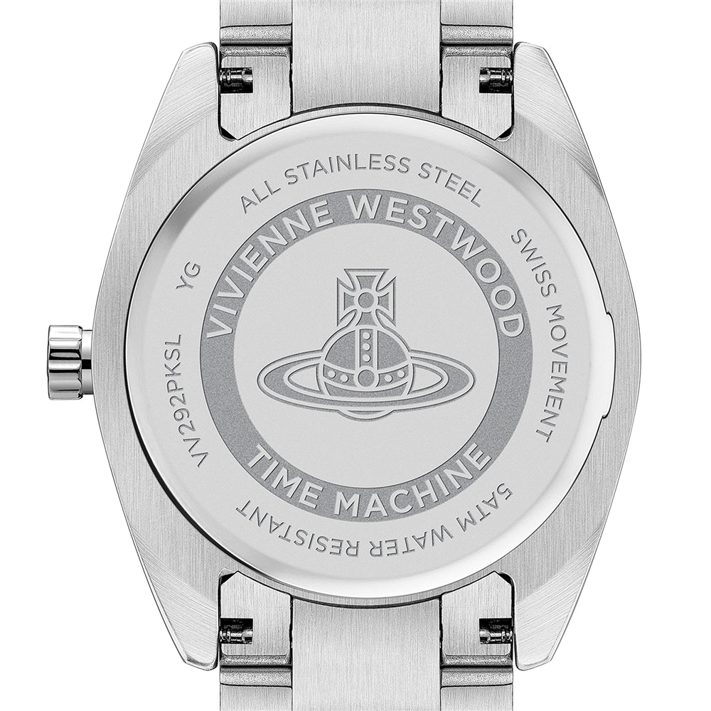 Vivienne Westwood Silver Fenchurch Pink Round Watch