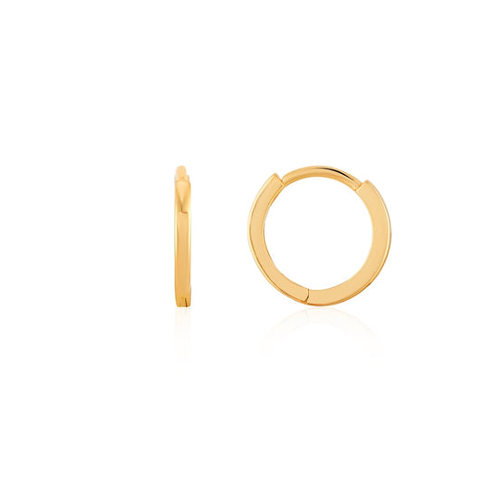 Argento Gold 13mm Simple Hoop Earrings