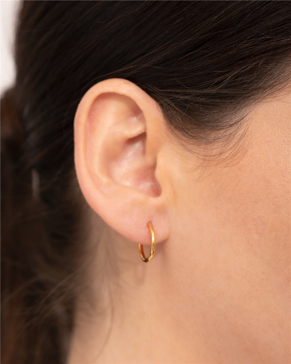 Argento Gold 16mm Slim Hoop Earrings
