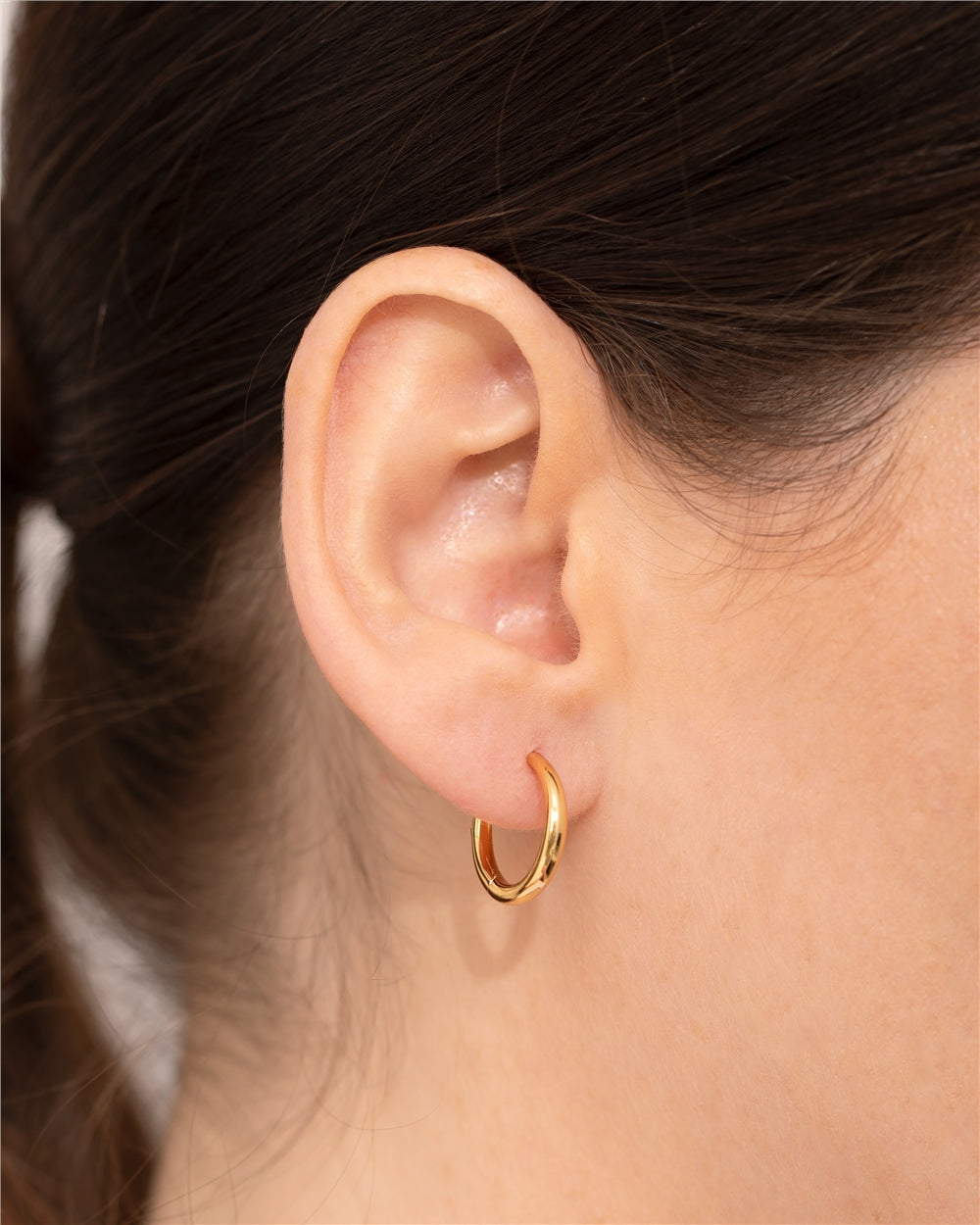 Argento Gold 16mm Thick Hoop Earrings