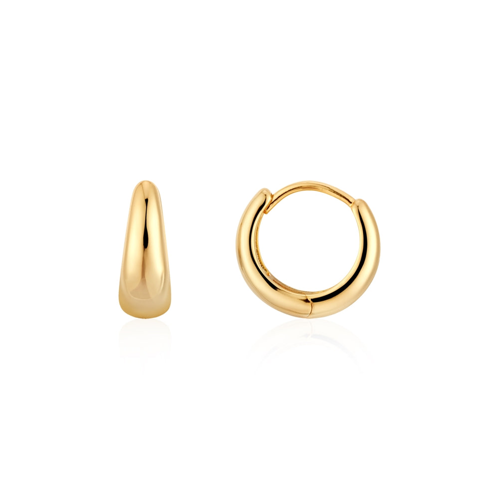 Argento Gold Mini Dome Hoop Earrings