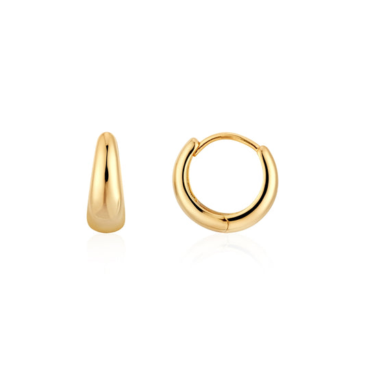 Argento Gold Mini Dome Hoop Earrings