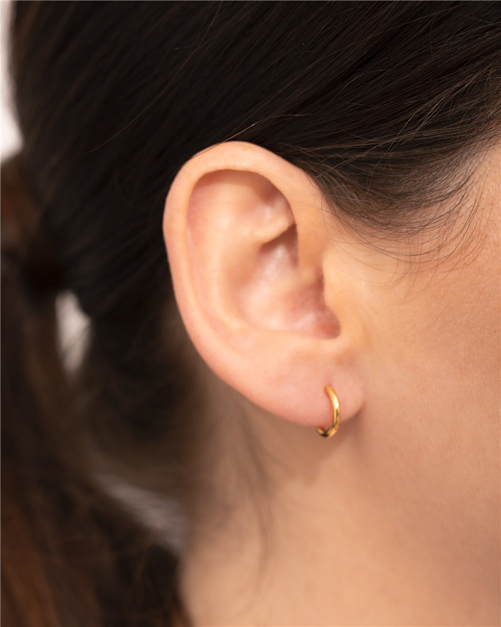 Argento Gold 12mm Slim Hoop Earrings