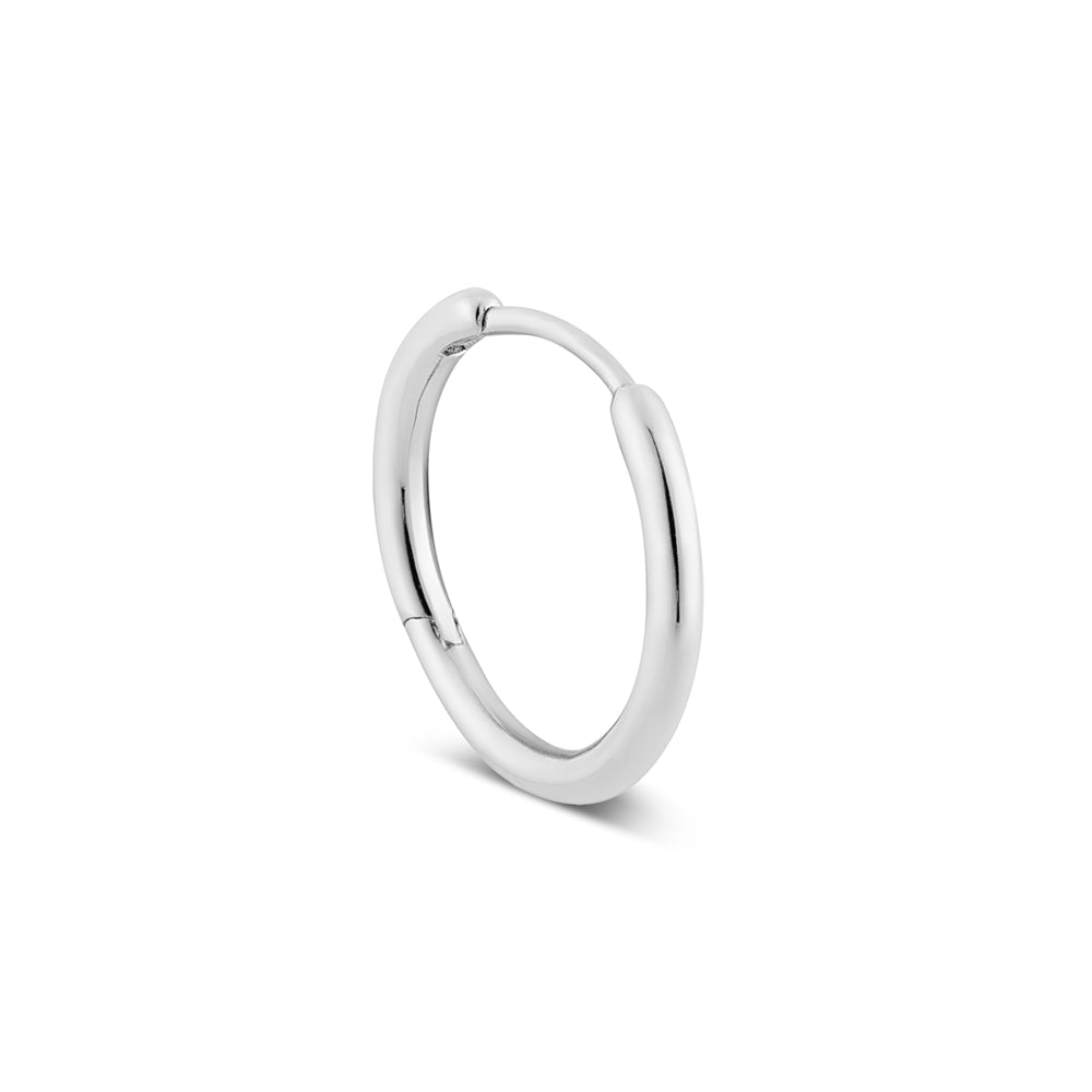Argento Silver 16mm Slim Hoop Earrings
