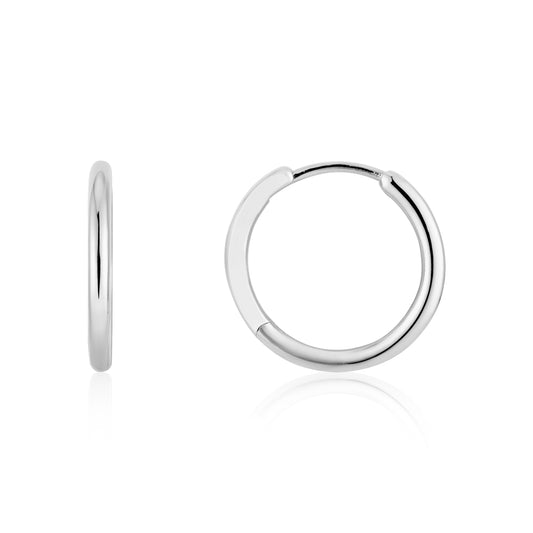 Argento Silver 16mm Slim Hoop Earrings