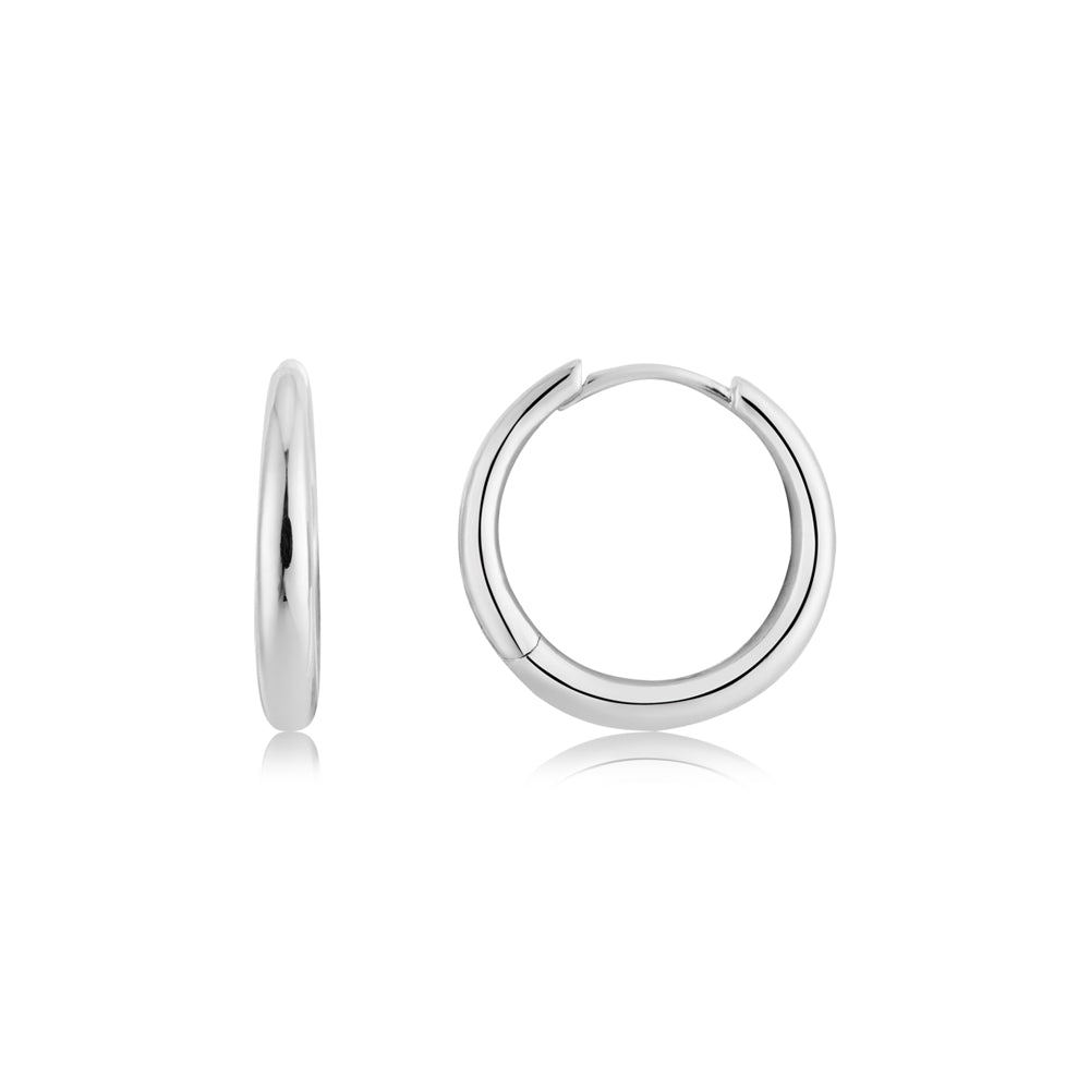 Argento Silver 16mm Thick Hoop Earrings