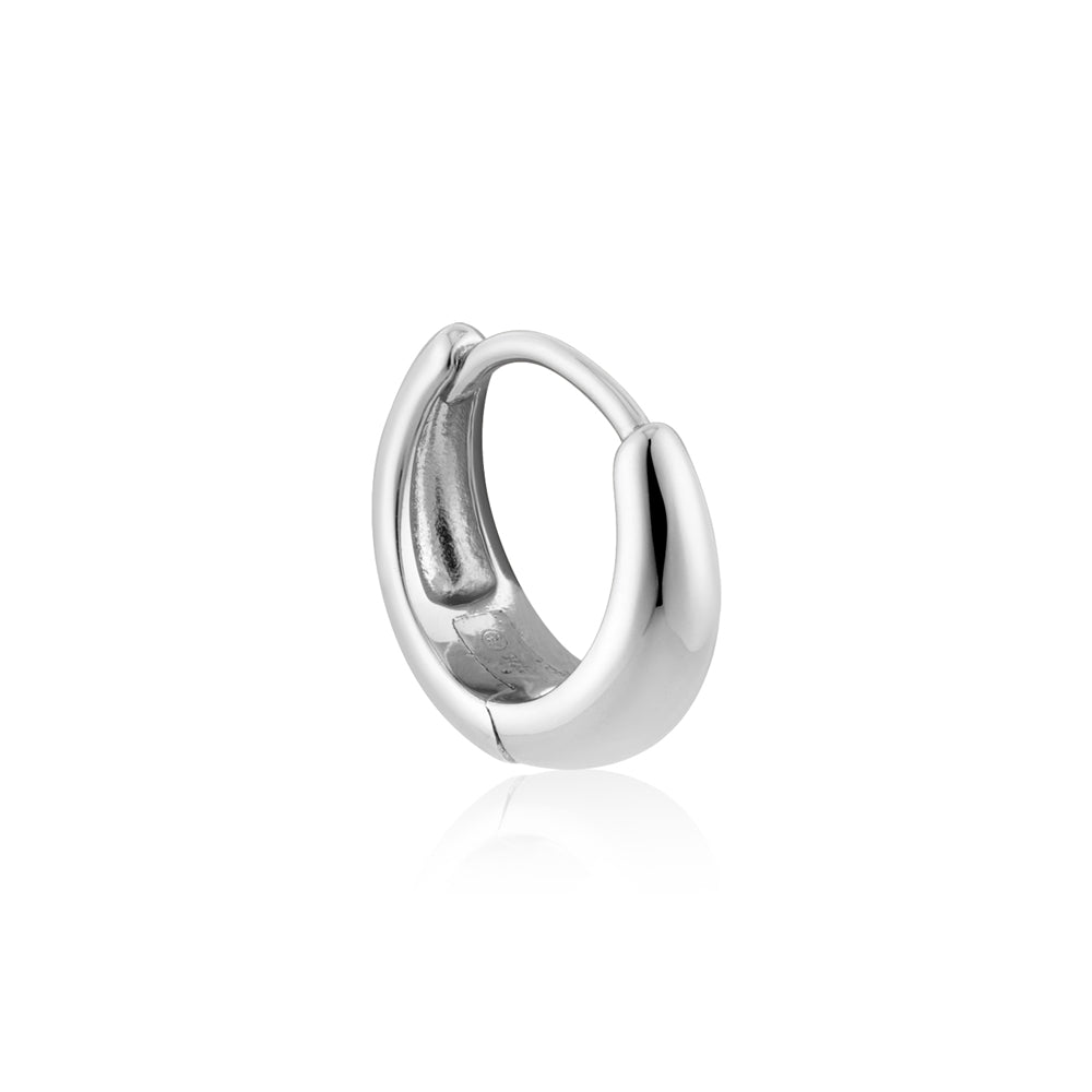 Argento Silver Mini Dome Hoop Earrings