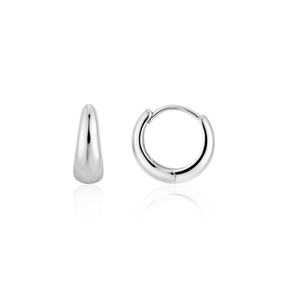 Argento Silver Mini Dome Hoop Earrings