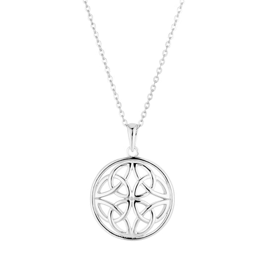 Argento Silver Plain Celtic Endless Knot Necklace