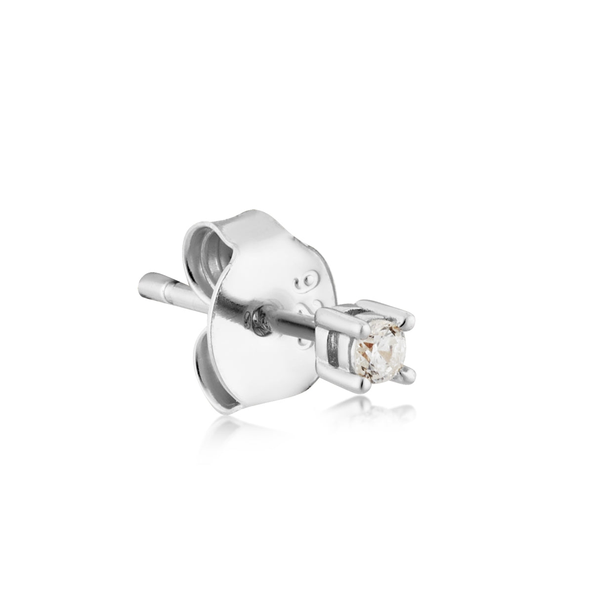 Argento Silver Simple CZ Stud Earrings