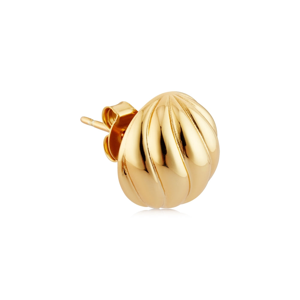 Argento Gold Dome Wave Statement Earrings