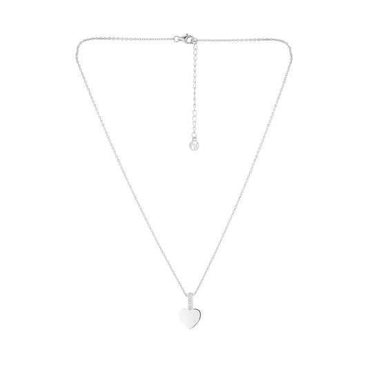 Argento Silver Engraving Heart Necklace