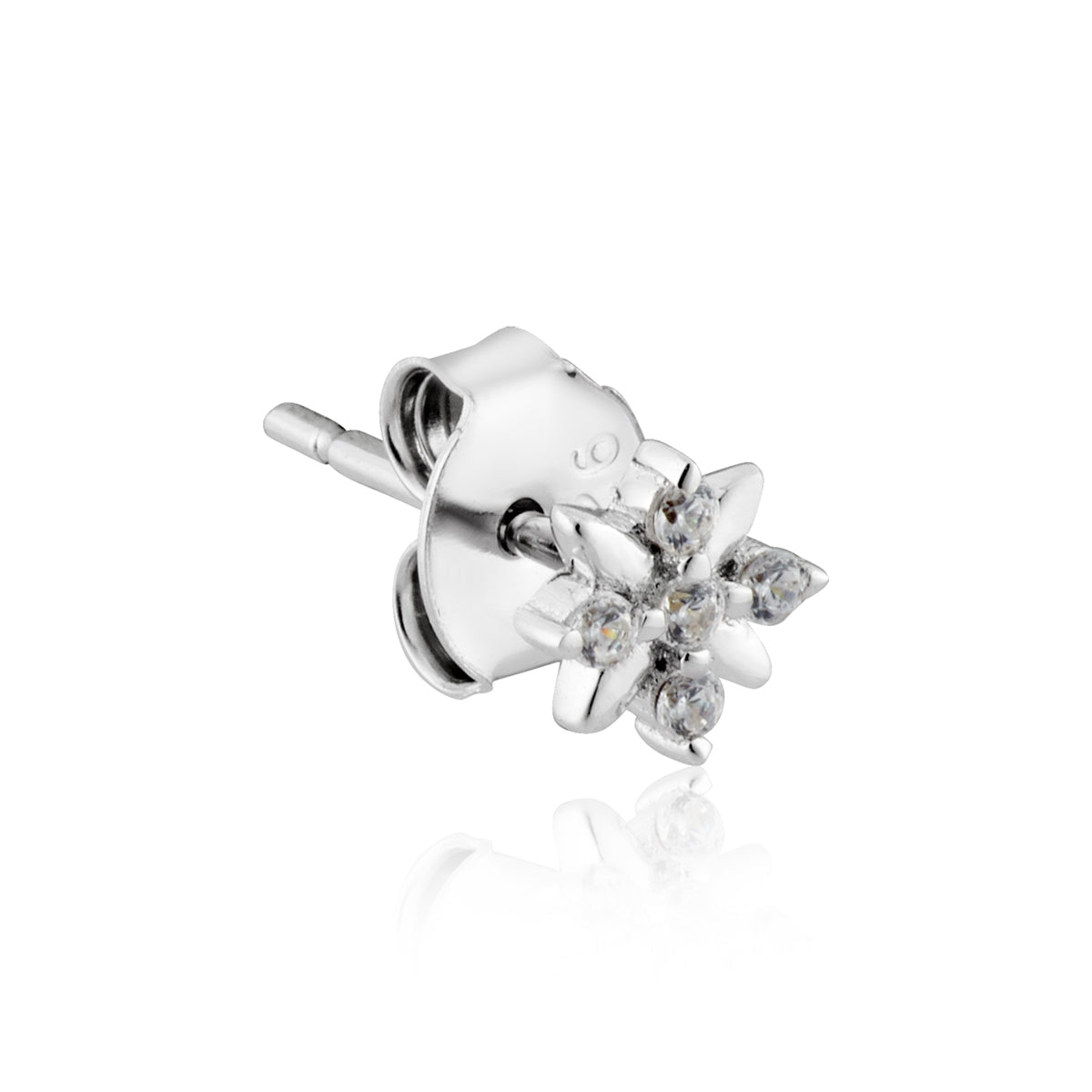 Argento Silver Star CZ Mini Stud  Earrings